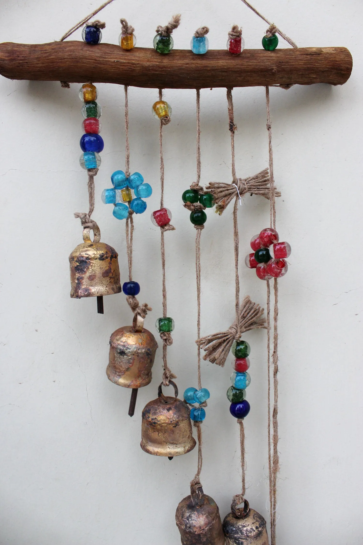 Handmade Boho Garden Hanging Chime Sun catcher Multi color Beaded Windchime