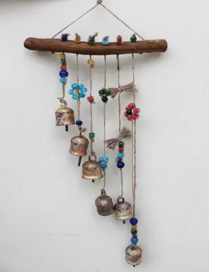 Handmade Boho Garden Hanging Chime Sun catcher Multi color Beaded Windchime