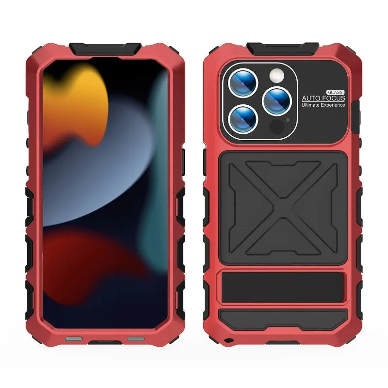 Heavy Duty Military Grade Rugged Phone Case with Kickstand with Screen for iPhone