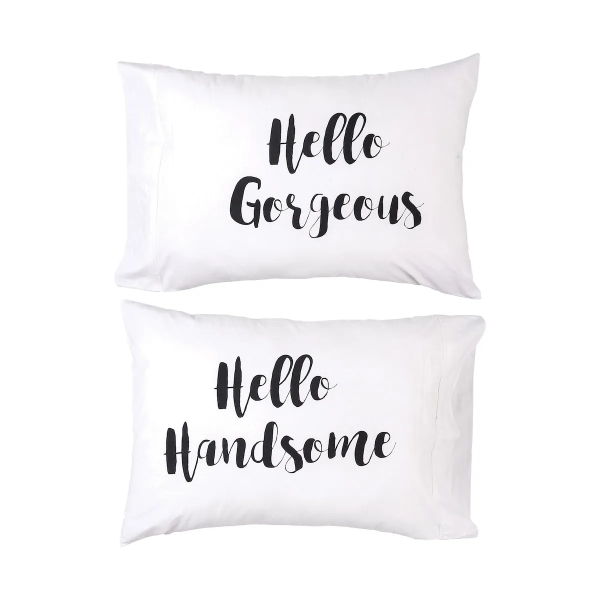 Hello Gorgeous & Handsome Pillowcase Set