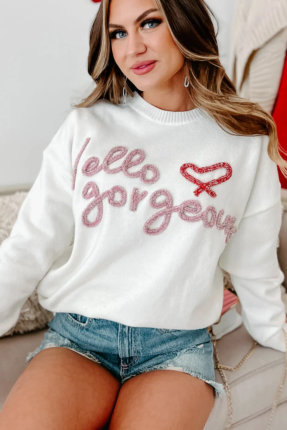 Hello Gorgeous Sweater (Ivory)