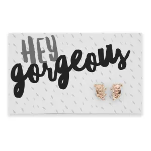 Hey Gorgeous! Koalas Stud Earrings - Rose Gold (12213)