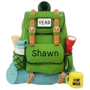 Hiking Backpack Personalized Ornament