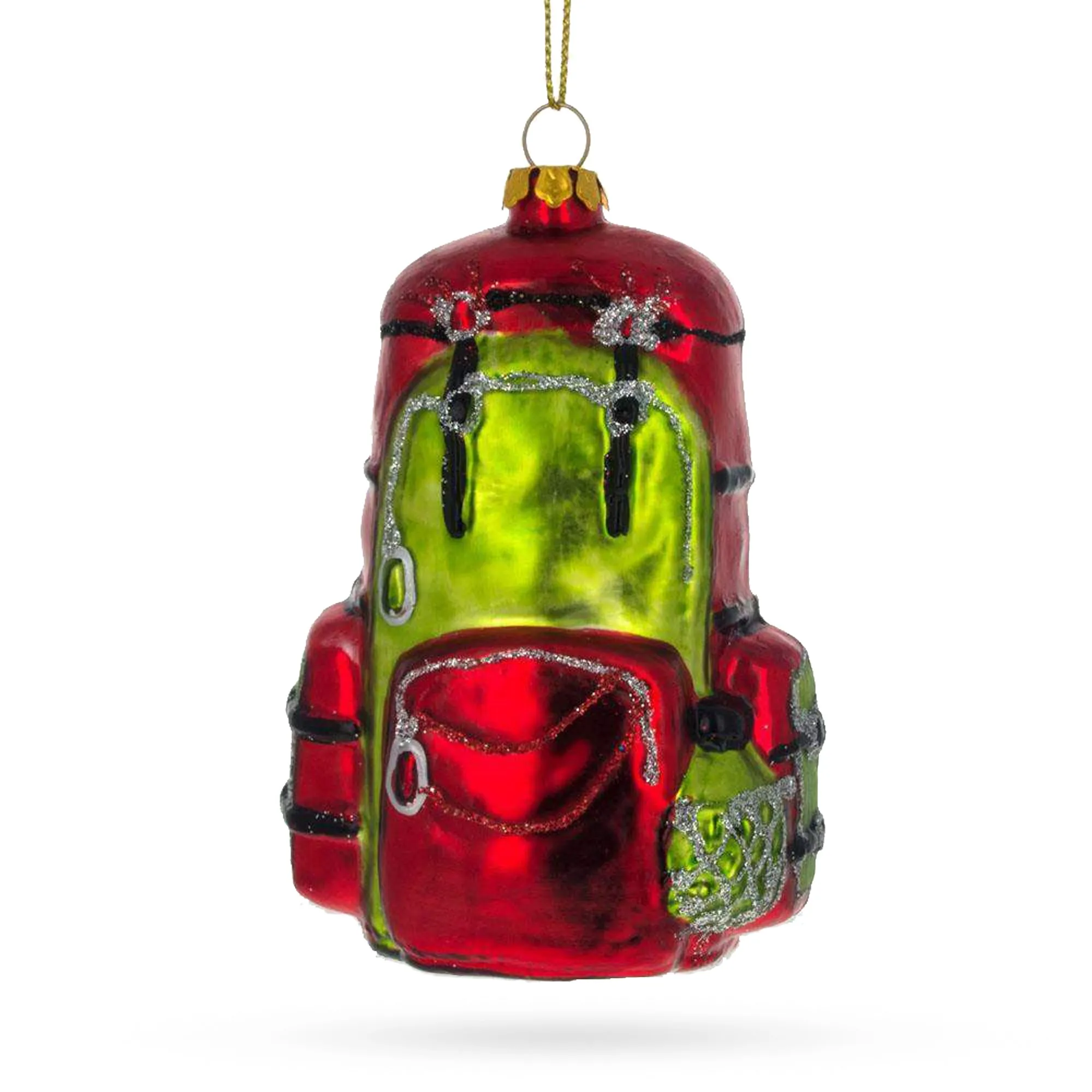 Hiking/ Camping Travel Backpack Glass Christmas Ornament