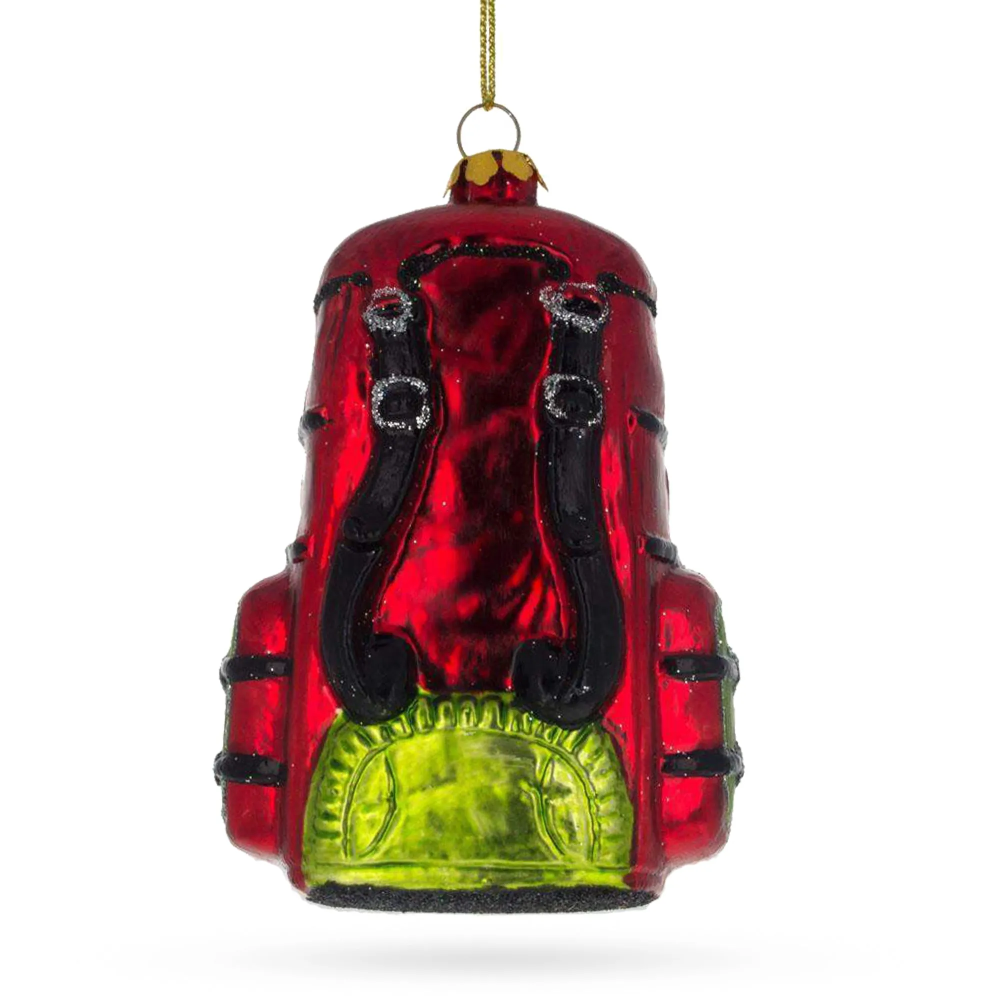 Hiking/ Camping Travel Backpack Glass Christmas Ornament