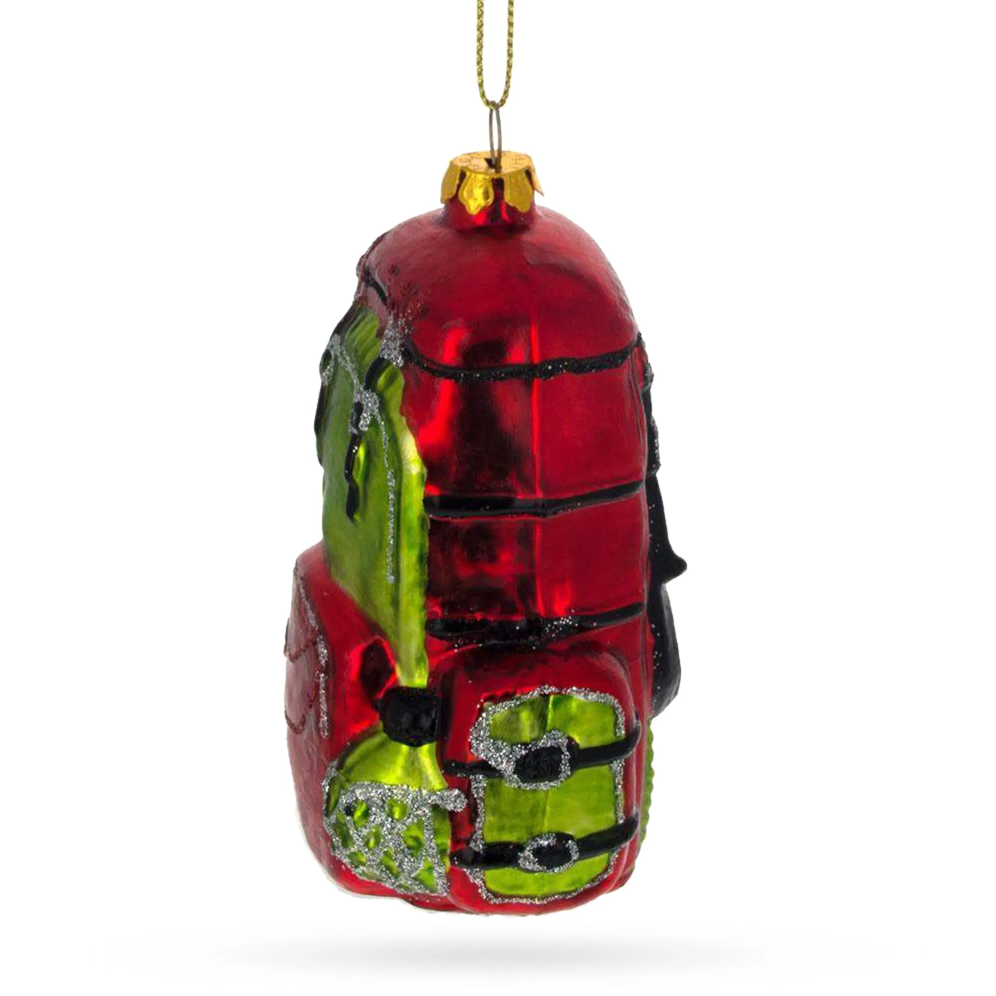 Hiking/ Camping Travel Backpack Glass Christmas Ornament