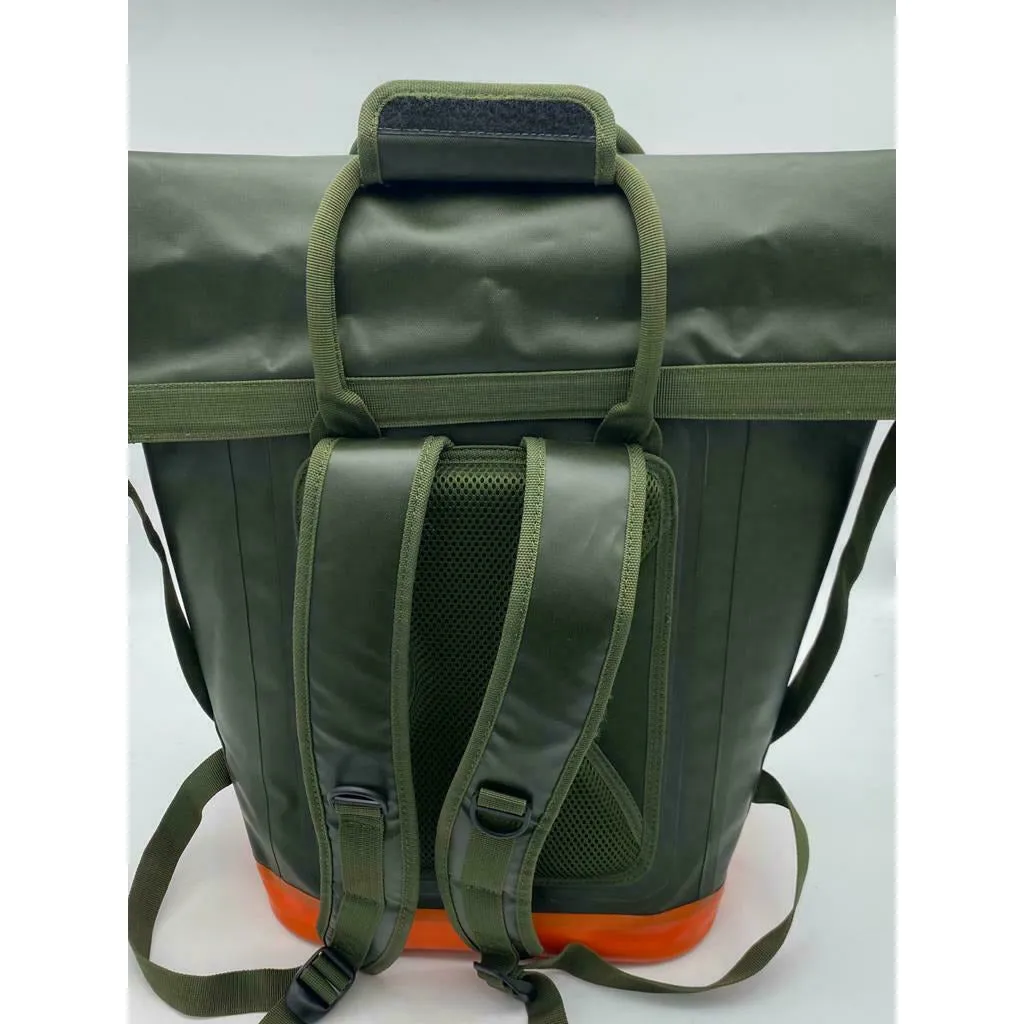 Hunter Target Travel Roll-Top Cooler Backpack 17L Olive & Orange