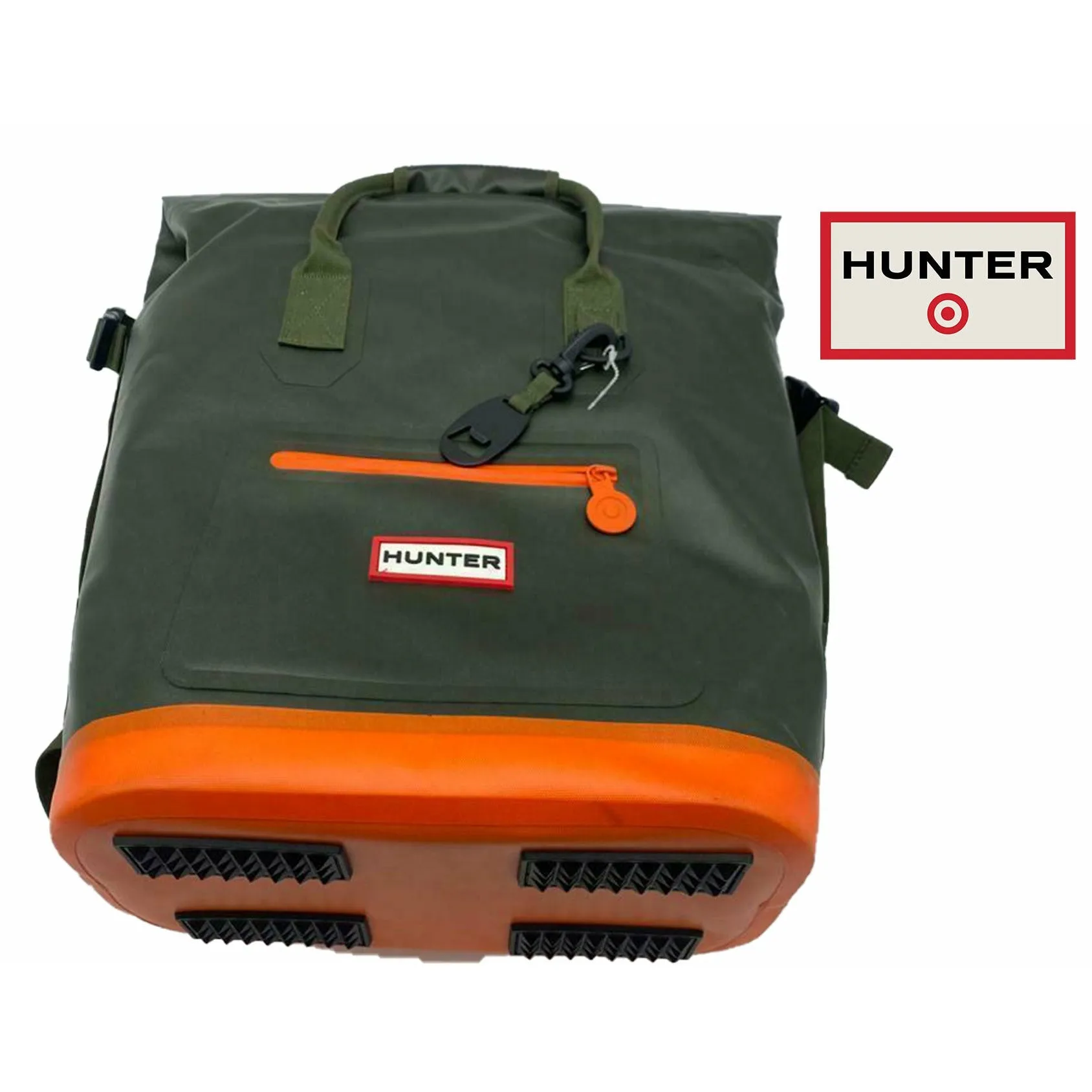 Hunter Target Travel Roll-Top Cooler Backpack 17L Olive & Orange