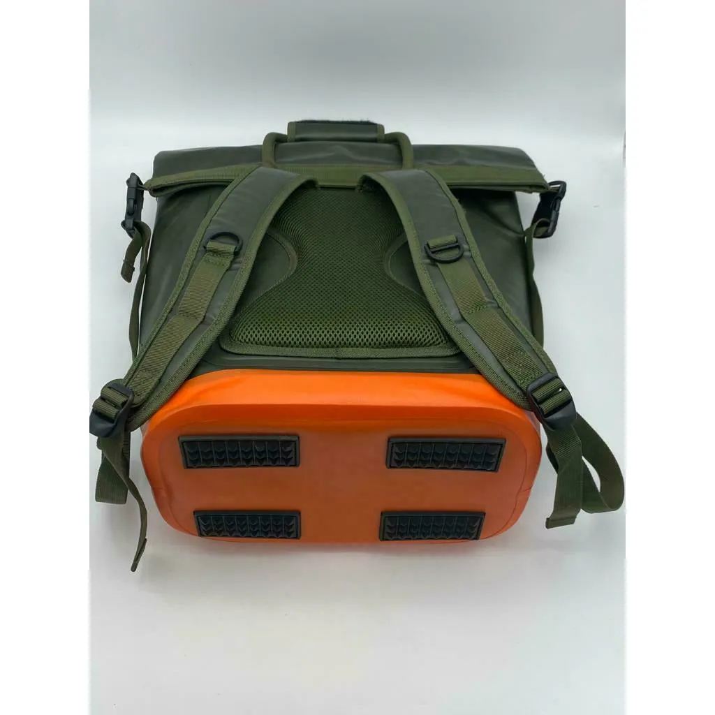 Hunter Target Travel Roll-Top Cooler Backpack 17L Olive & Orange