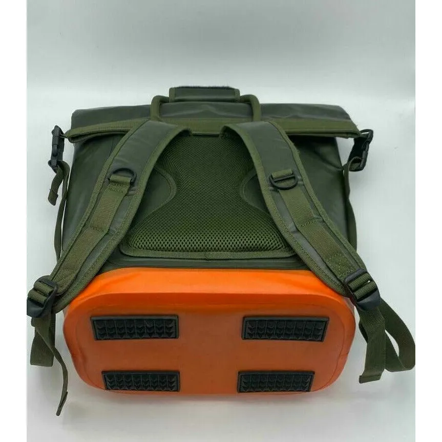 Hunter Target Travel Roll-Top Cooler Backpack 17L Olive & Orange