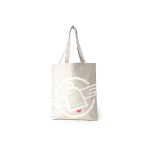 Iron Heart Printed Canvas Tote Bag Logo Print FINAL SALE