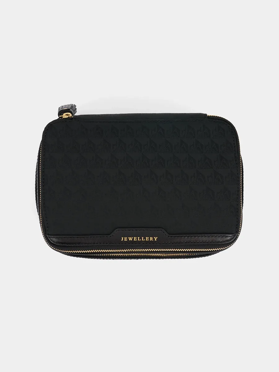 Jewellery Pouch in Black AH Logo Black