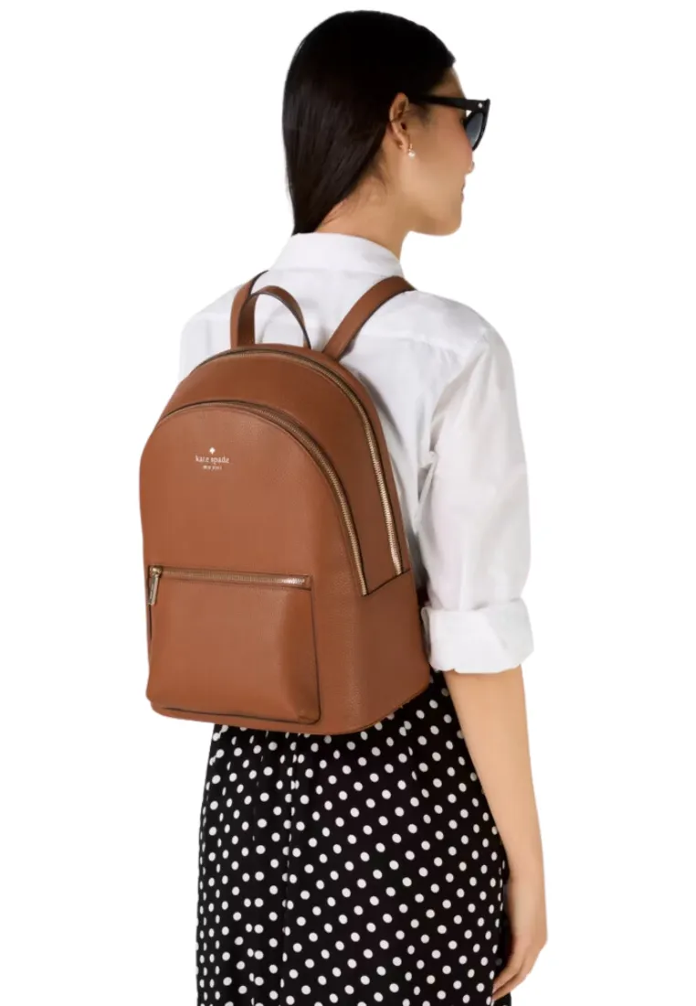 Kate Spade Lena Double Zip Large Dome Backpack In Warm Ginger KH436