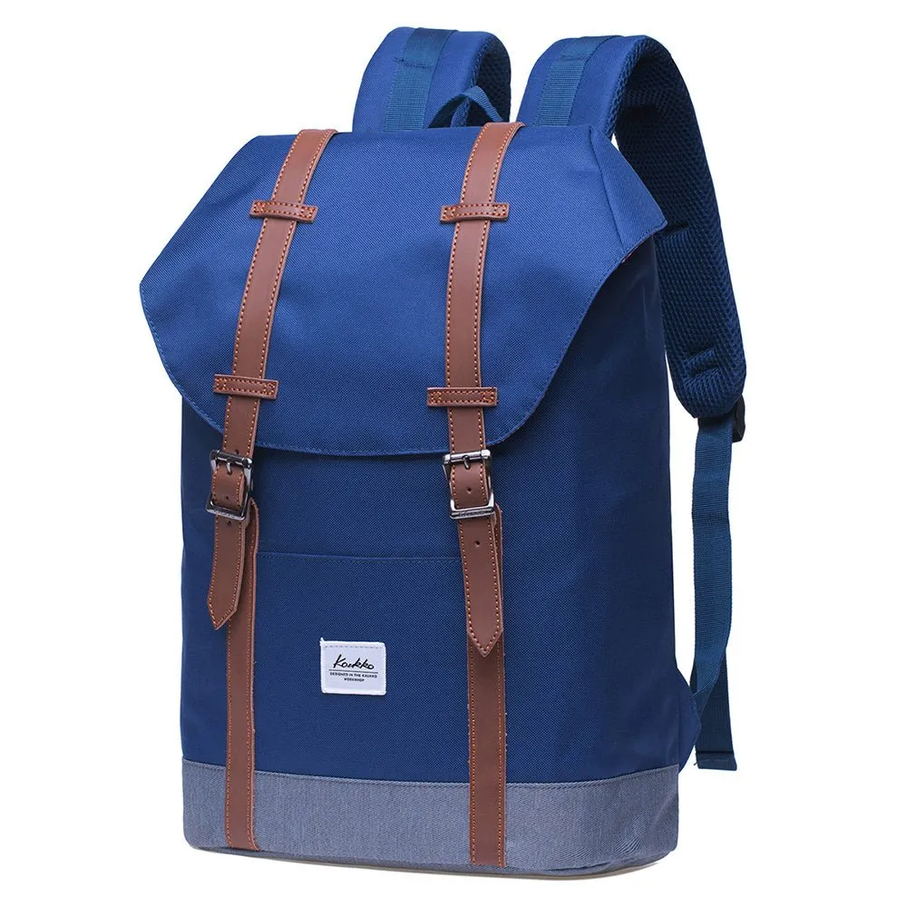 KAUKKO Backpack Women Men Vintage Travel Backpack, EP6-2  ( Blue / 18.3L  )