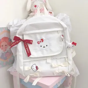 Kawaii cute bow hello kitty backpack bag