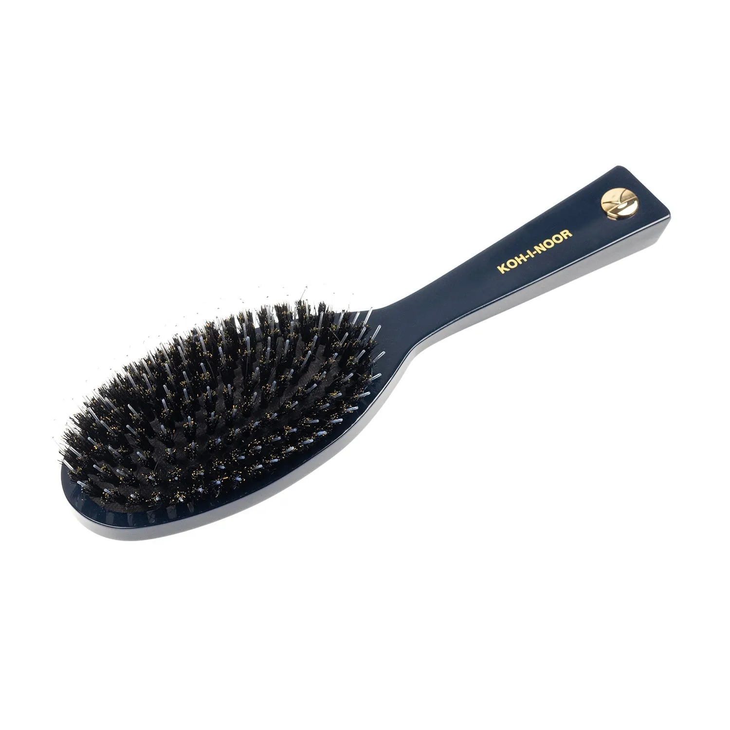 KOH-I-NOOR Pastel Pneumatic Large Hair Brush with Boar Bristles and Nylon Pins BLUE