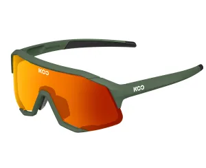 KOO Demo Cycling Sunglasses Green Matte w/ Orange Zeiss Lens