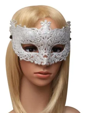 Ladies Girls Antique Style Silver Glitter Gorgeous Filigree Stylish Mask