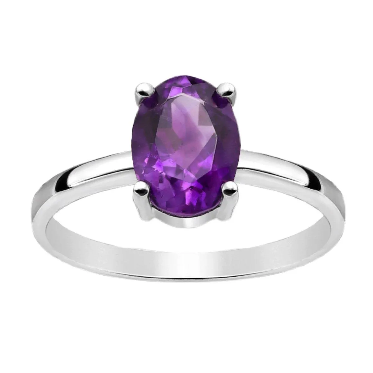 Laihas Gorgeous Oval Crystal Amethyst Ring