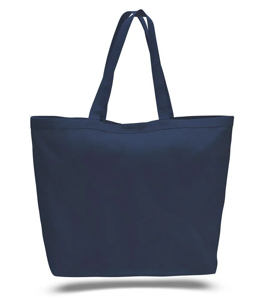 Large Heavy Canvas Tote Bags with Hook and Loop Closure