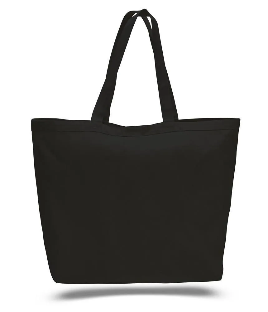 Large Heavy Canvas Tote Bags with Hook and Loop Closure