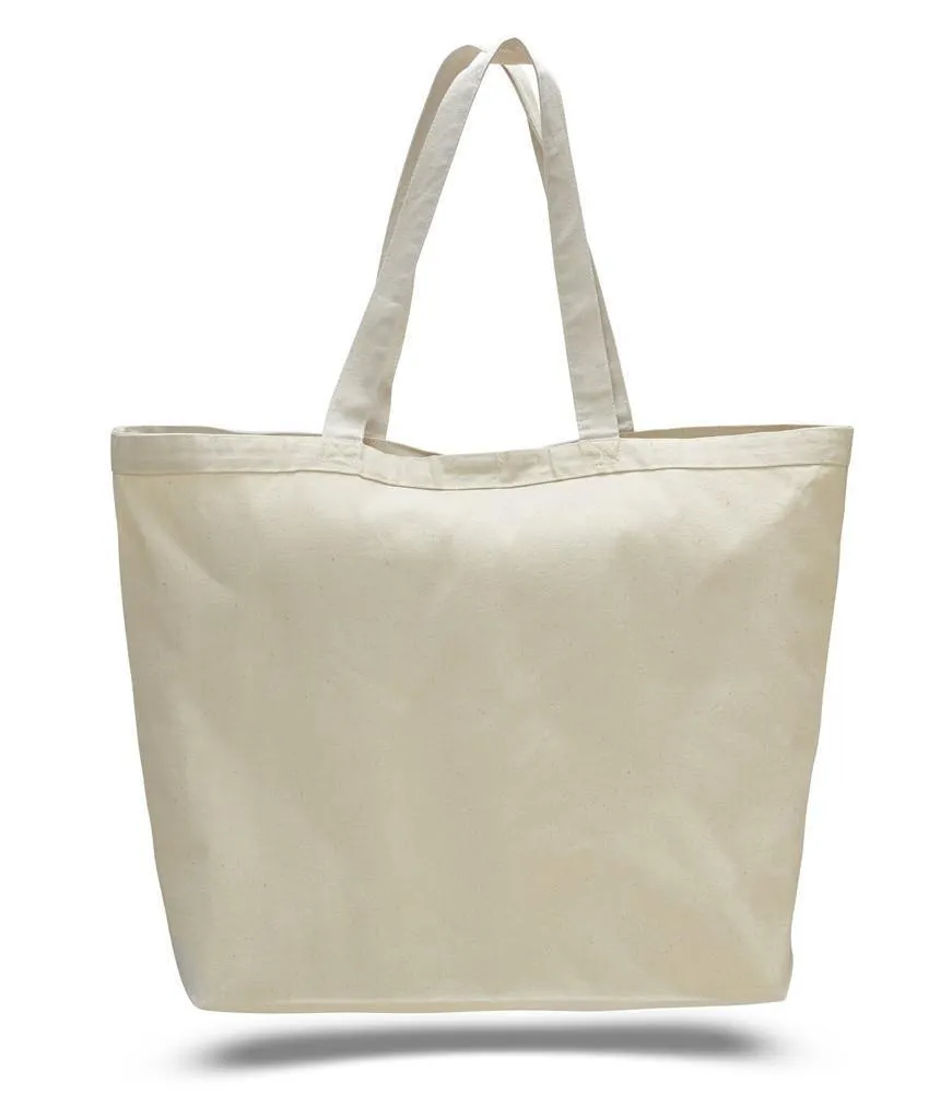 Large Heavy Canvas Tote Bags with Hook and Loop Closure