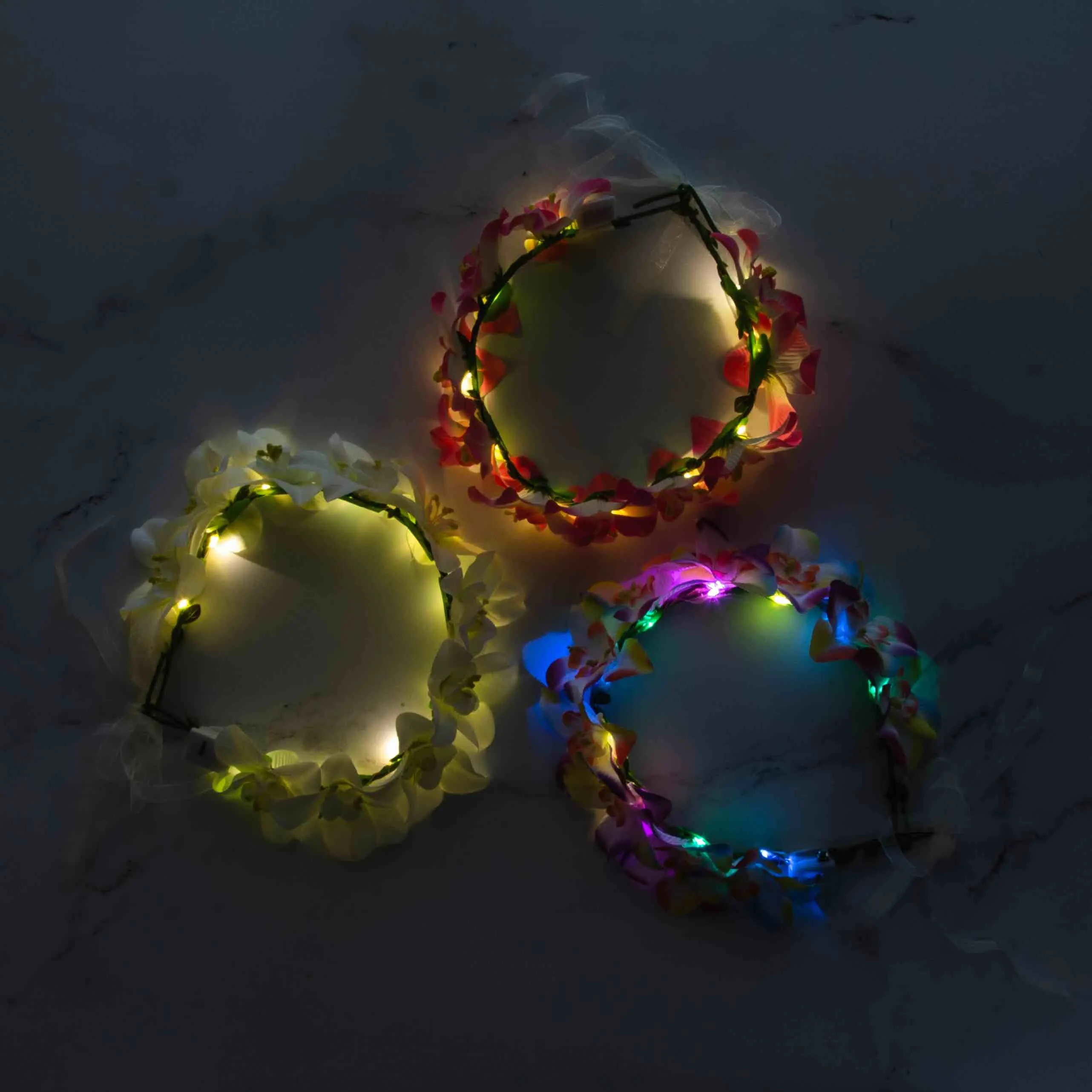 LED Light-Up Flower Crowns