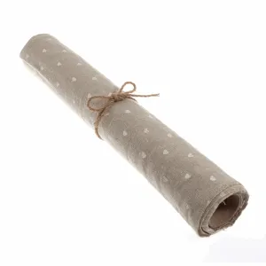 Linen Fabric Roll: 2m x 40cm - Hearts