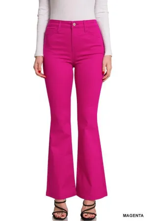 Magenta Bootcut Pants