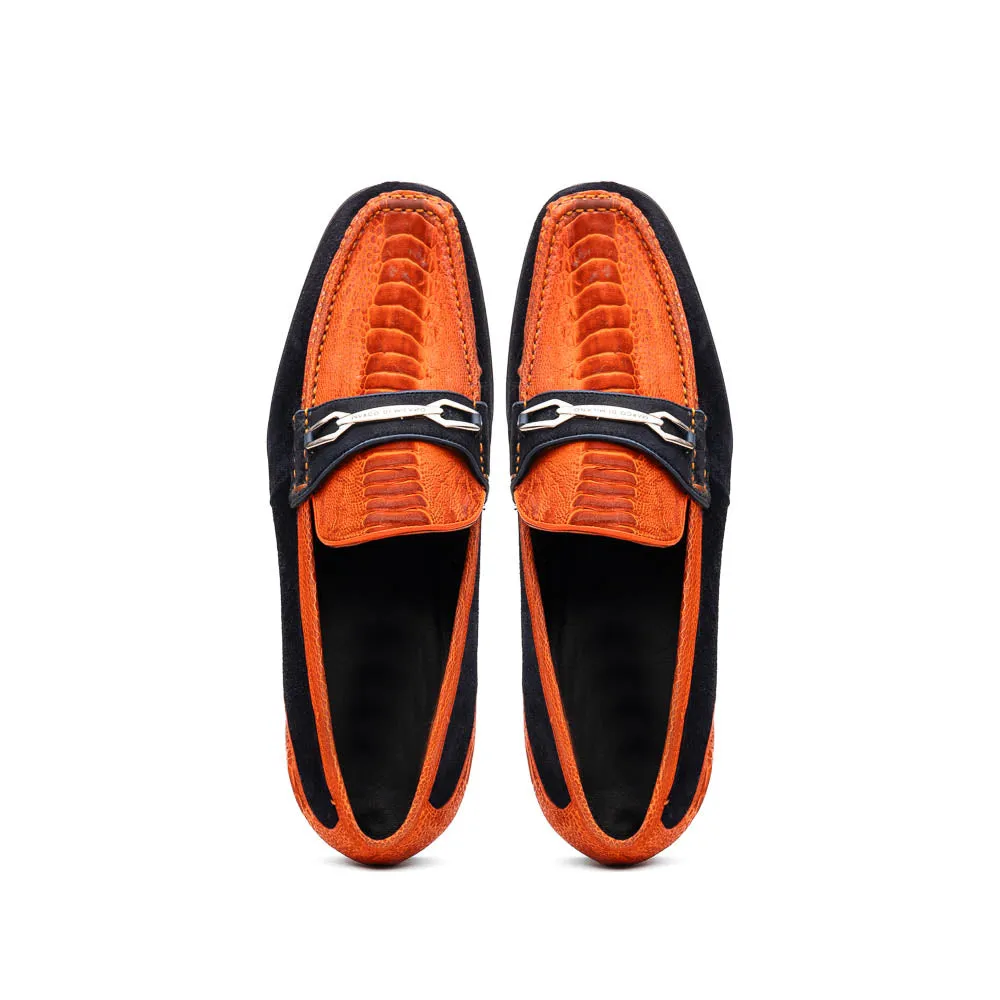 Marco Di Milano Hugo Osl Ostrich Leg and Rubber Orange-navy