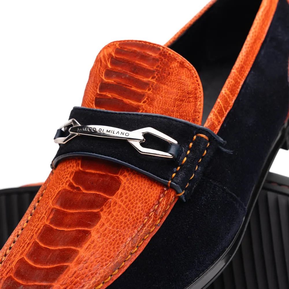 Marco Di Milano Hugo Osl Ostrich Leg and Rubber Orange-navy