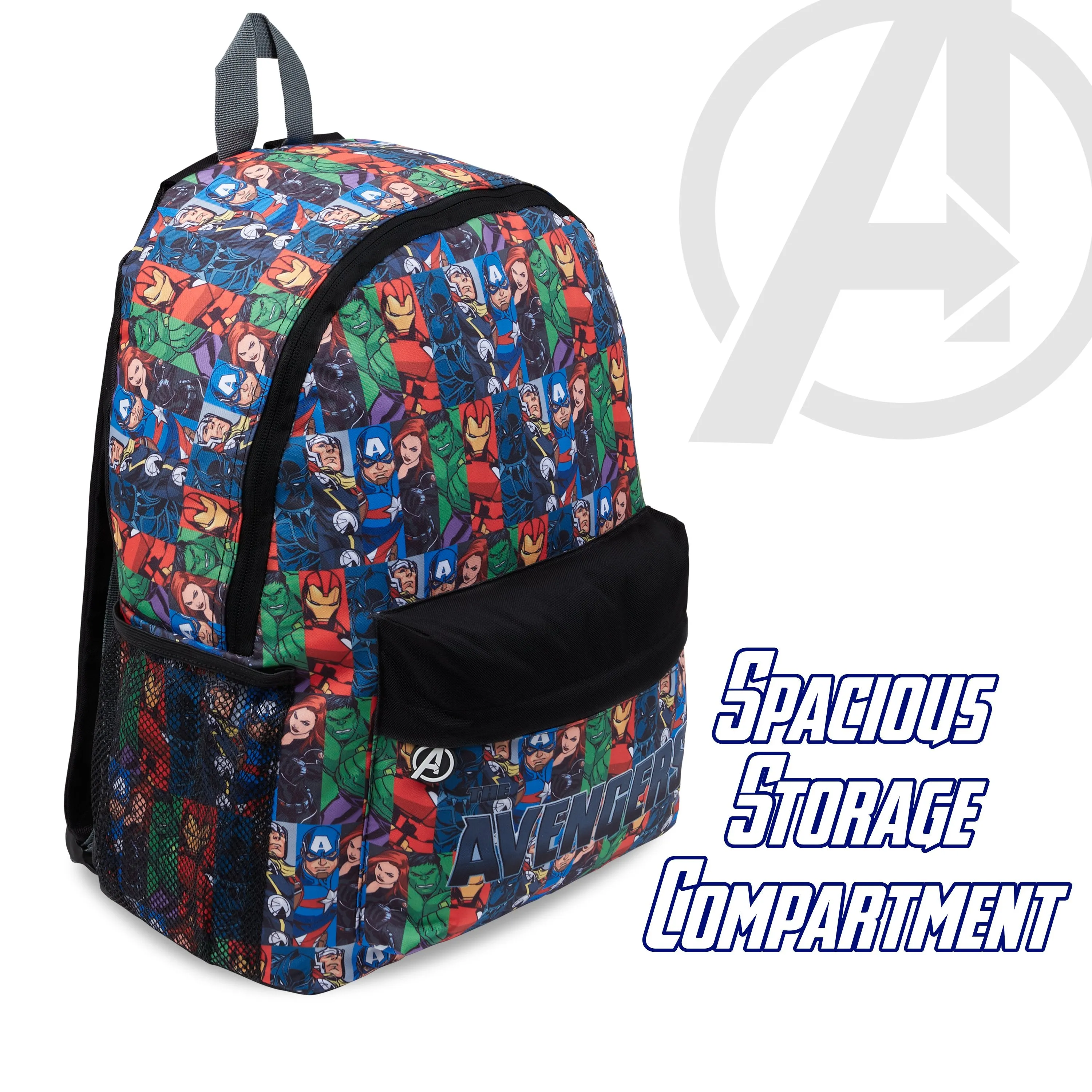 Marvel Avengers Kids Backpack, Large Capacity School Bag For Boys