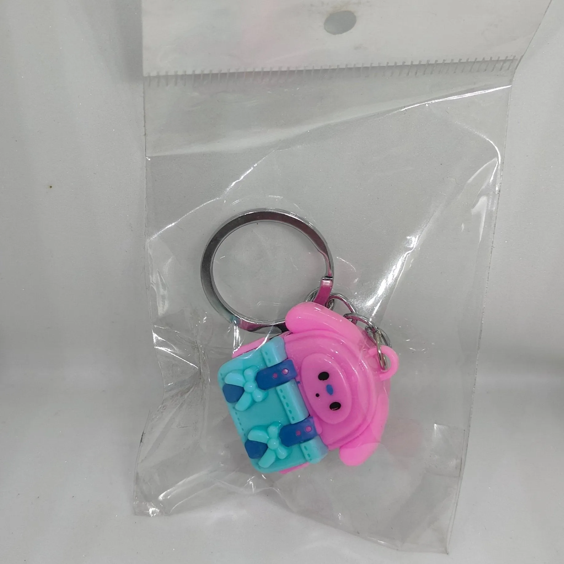 Mini Backpack-Shaped Keychain with Wheels