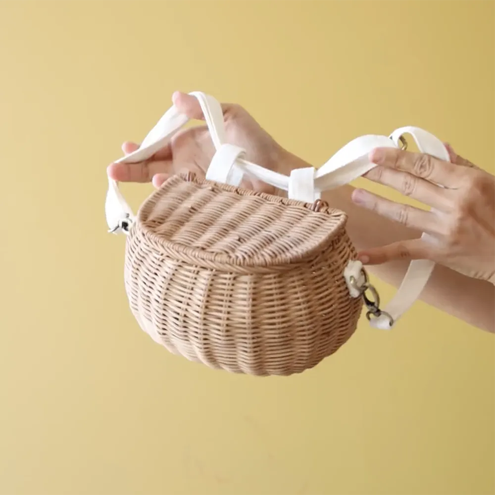 Mini Chari Rattan Bag - Straw