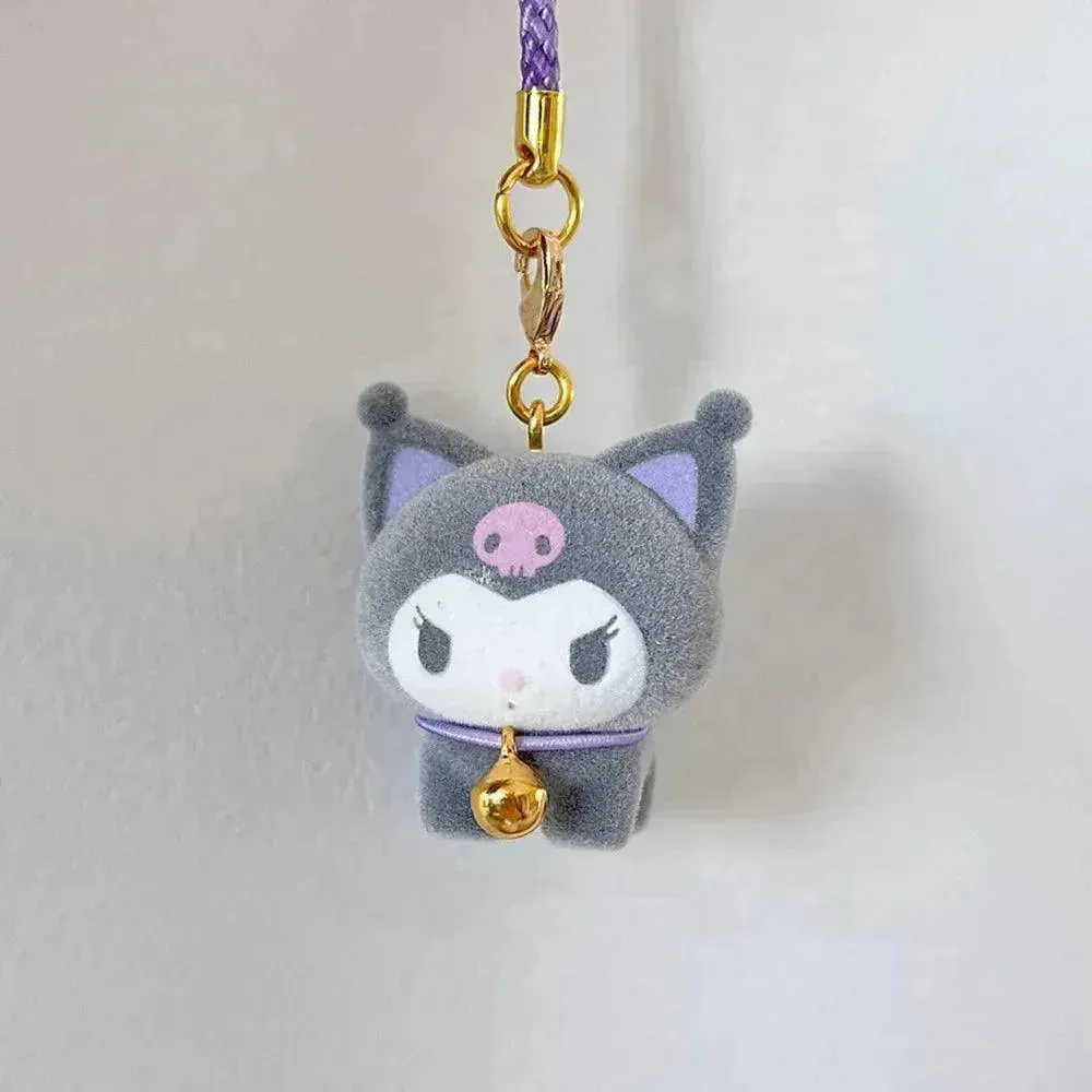 Mini Kuromi Fur Keychain