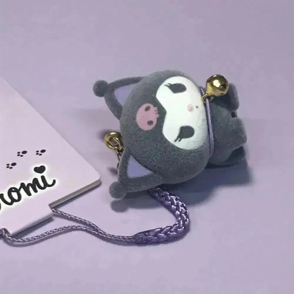 Mini Kuromi Fur Keychain