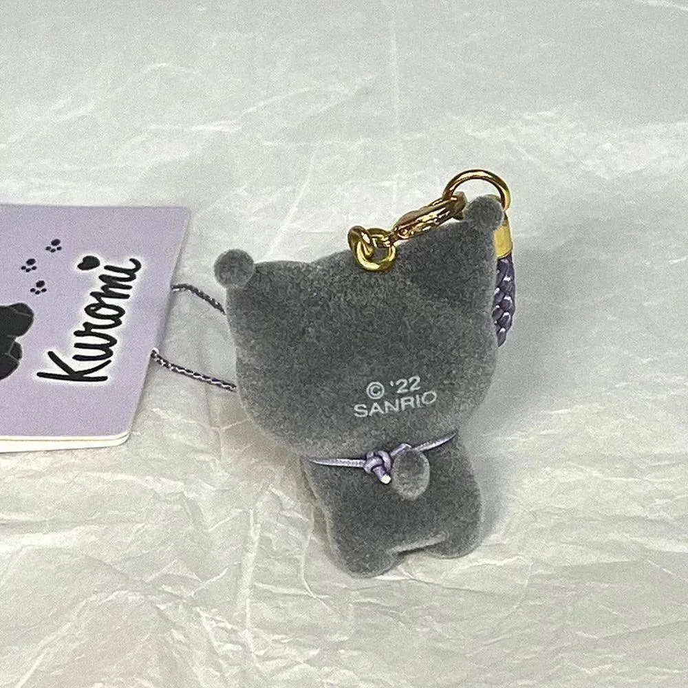 Mini Kuromi Fur Keychain