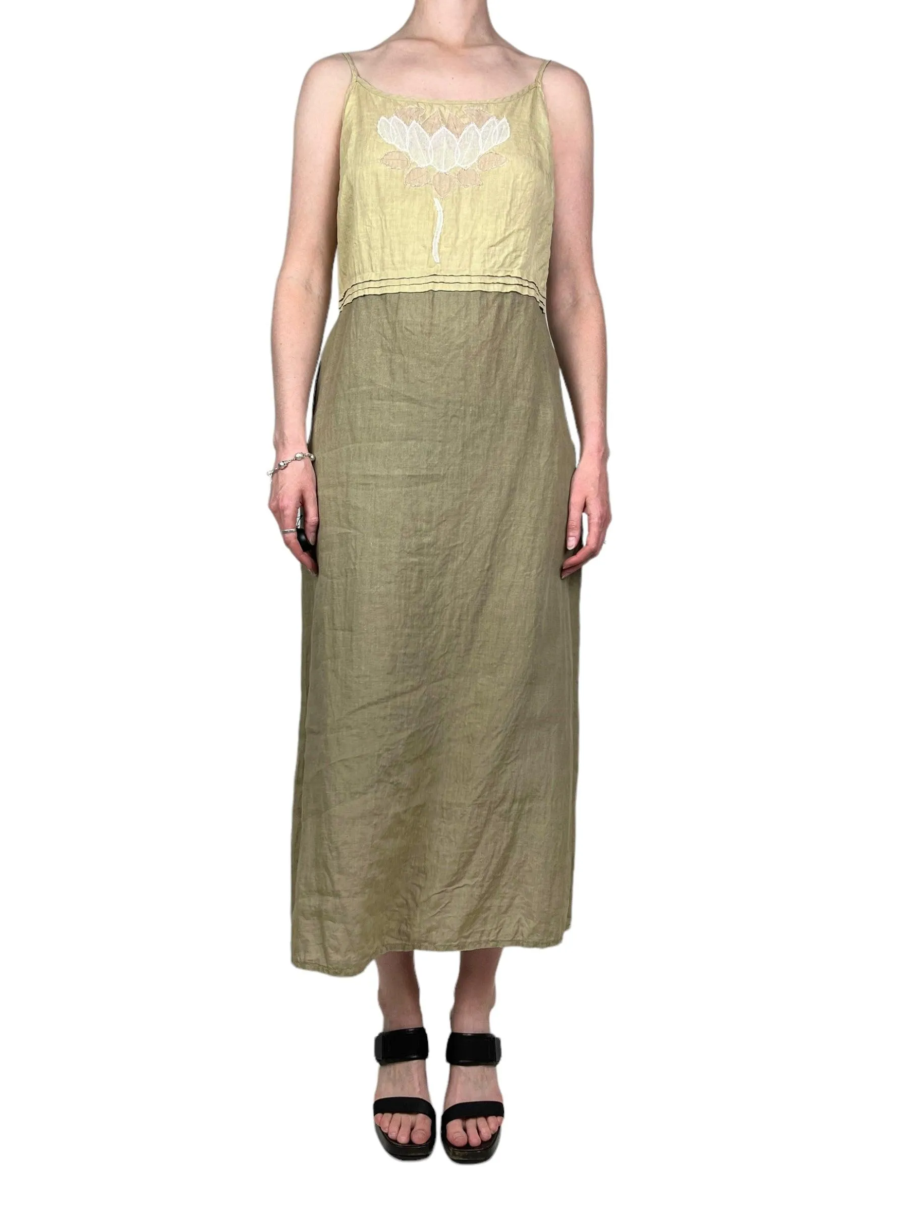 Moschino 1990s beige maxi dress