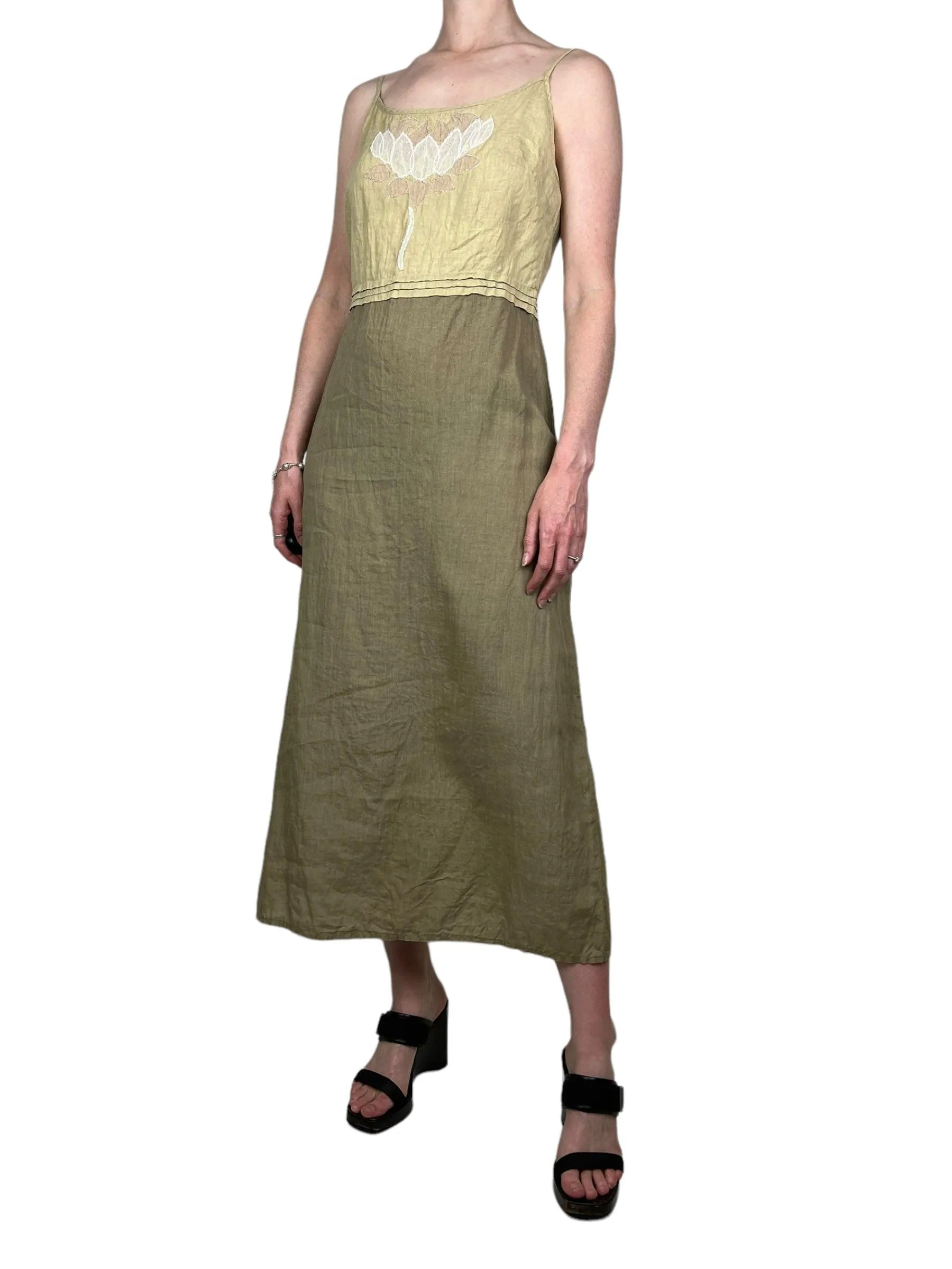 Moschino 1990s beige maxi dress