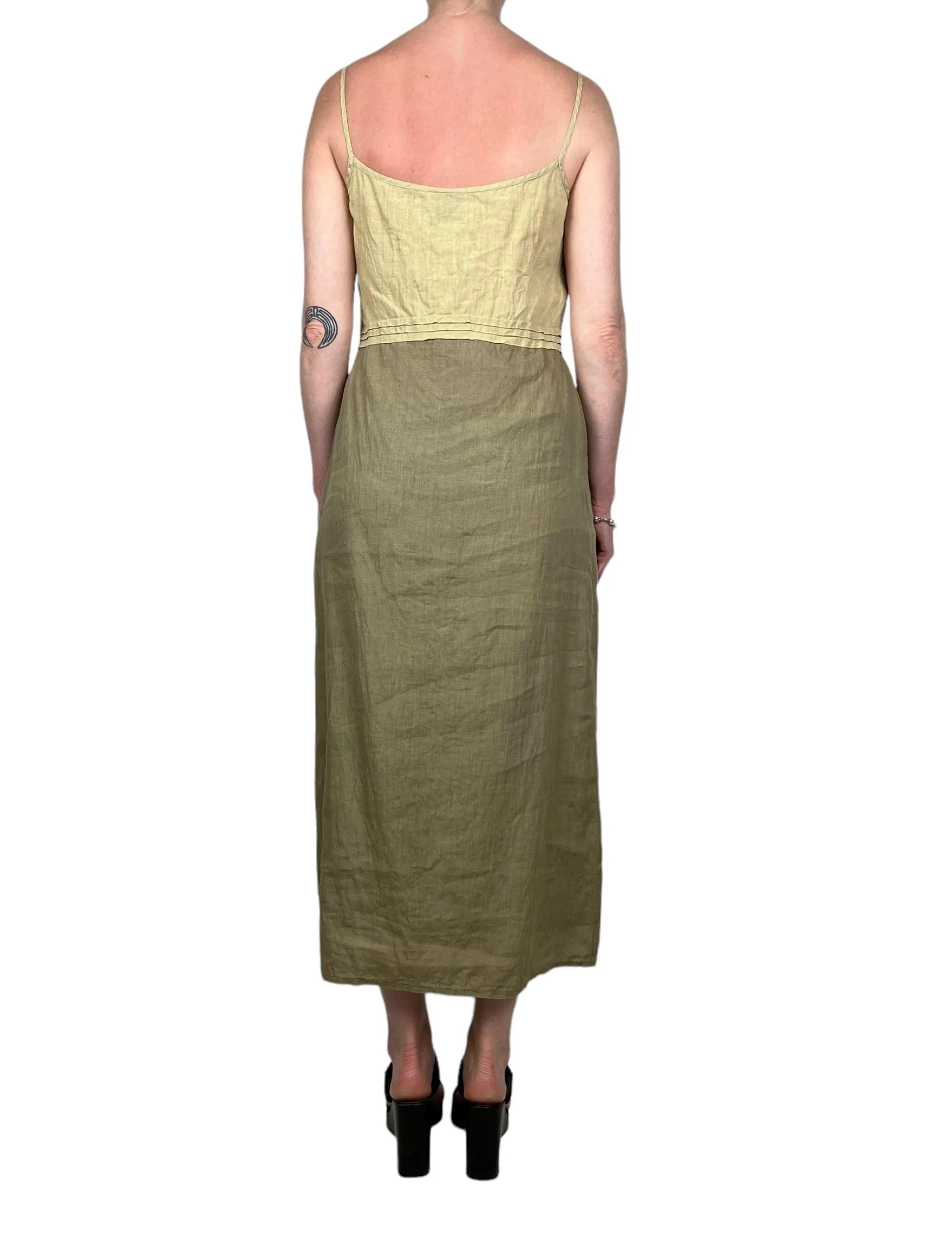 Moschino 1990s beige maxi dress