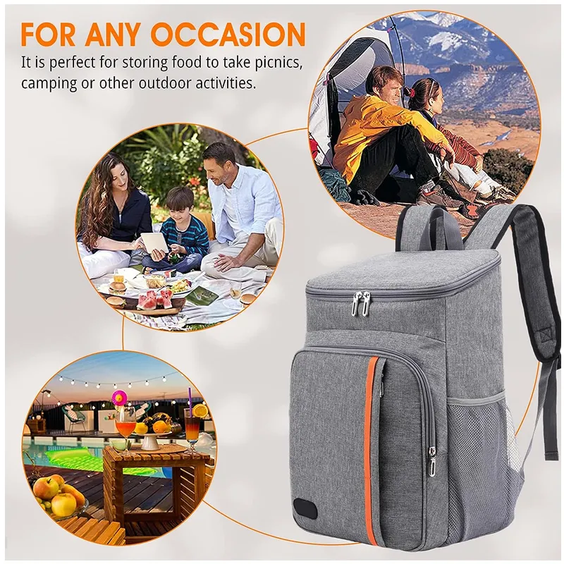 Multifunctional 20L Insulated Soft Cooler Backpack -Wb-58