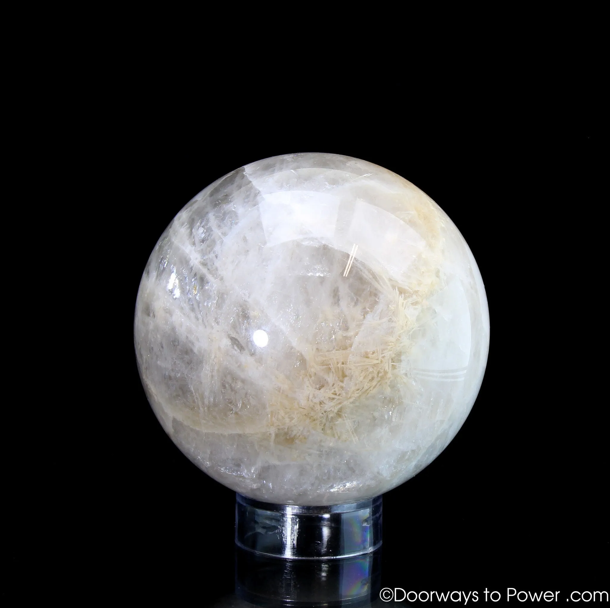 Natrolite Polished Gemstone Sphere  Gorgeous 'Collectors Quality'