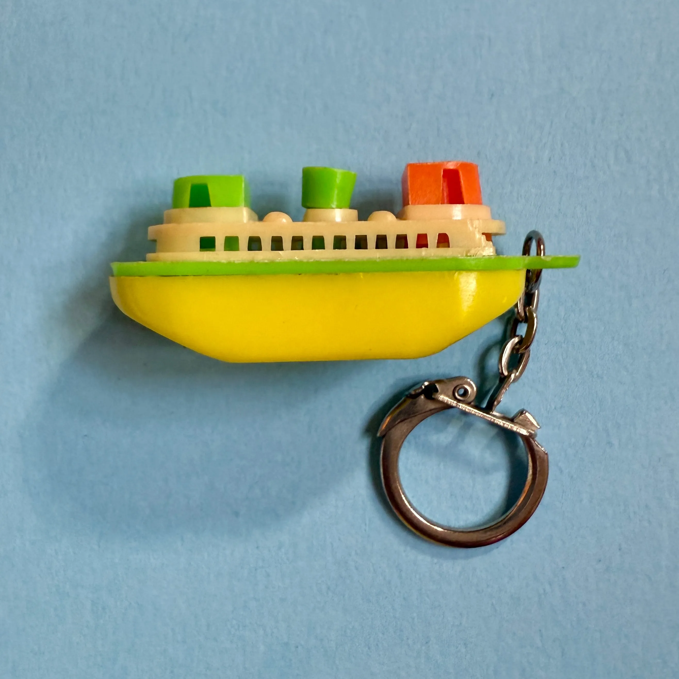 Neon 80s mini ship charm