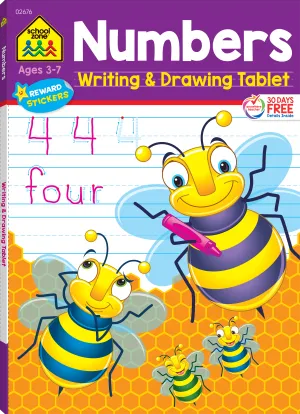 Numbers Writing & Drawing Tablet Workbook