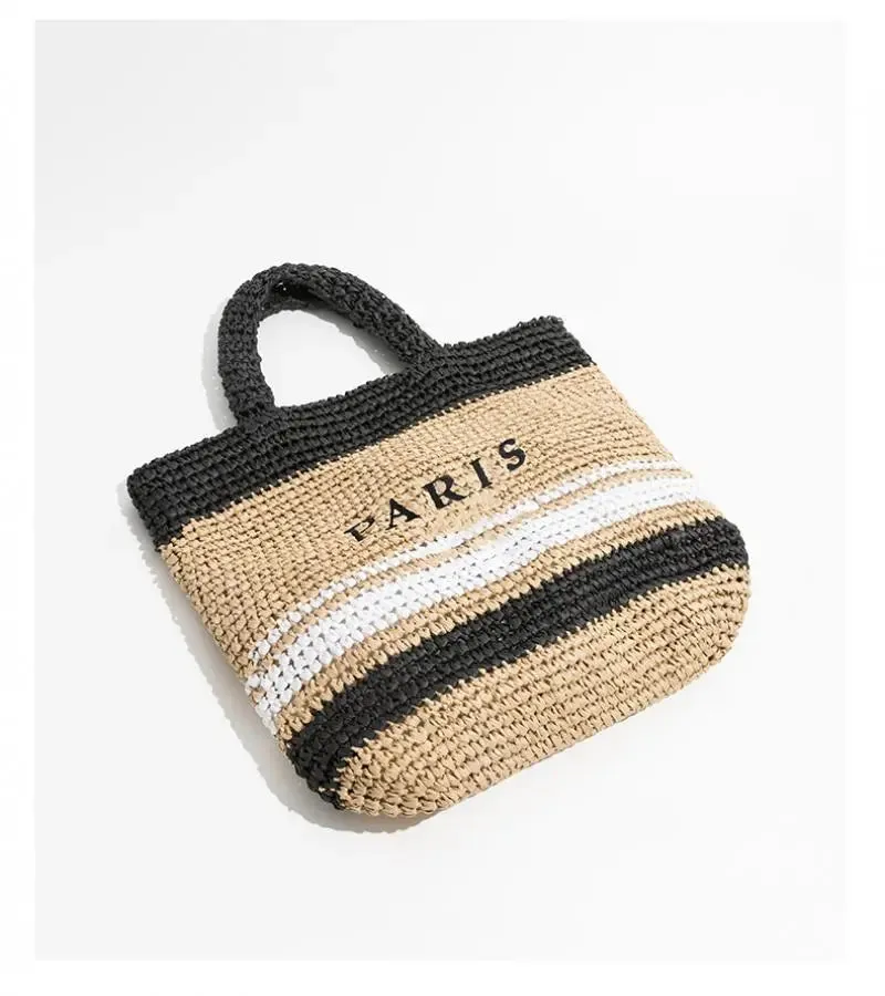 Paris Fashion Large Straw Tote