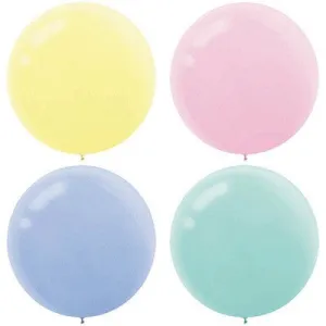 Pastel 60cm Round Balloons (4 pack)