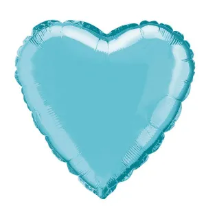 Pastel Blue Heart Foil Balloon 45cm