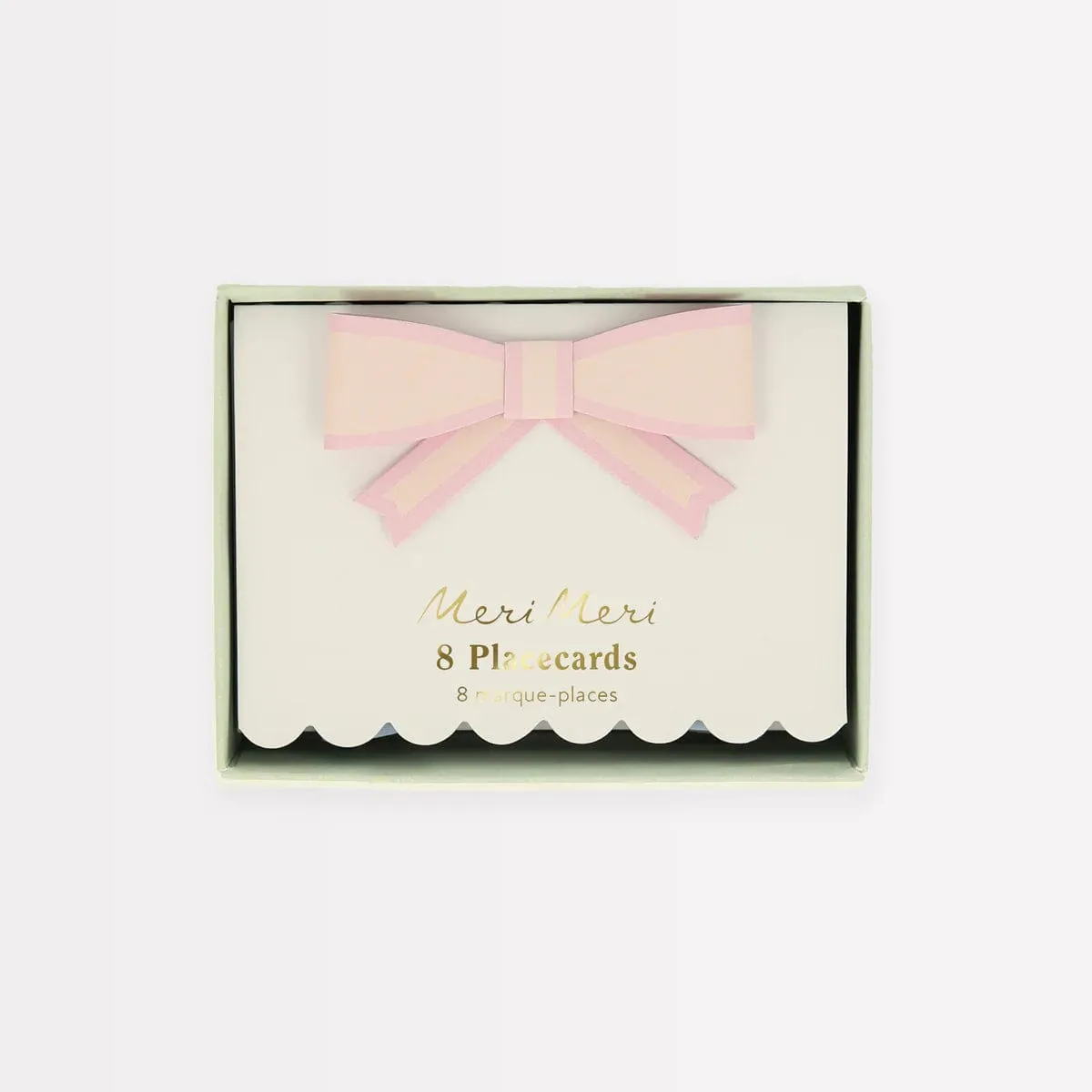 Pastel Bow Party Place Cards x 8