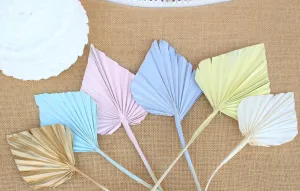 Pastel Breeze Palm Leaf Cake Topper/ Dried Flowers Bouquet/Home Decor/ Cake Decor