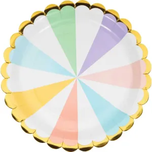 Pastel Celebrations Plates - Dinner 8 Pkt